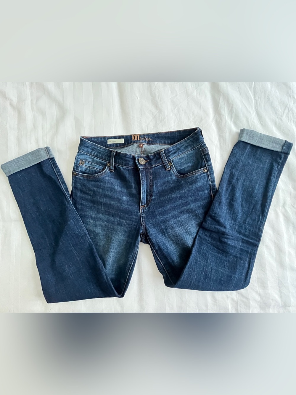 KUT from the Kloth Katy Boyfriend Jeans Women’s Size 0 Blue Denim Cuffed